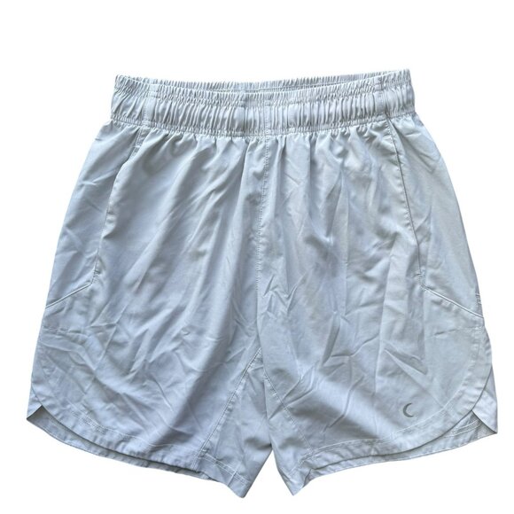 Zyia Athletic Shorts Mens Small Active Gym Training Stretch White - Picture 1 of 6